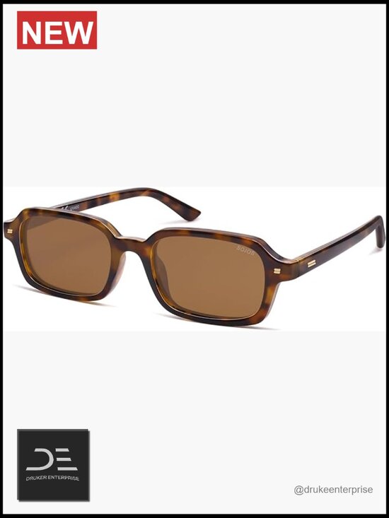 Retro Rectangle Polarized Sunglasses, UV400 TAC Lenses, Thin Frame main image 7